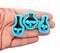 Skull Poison Bottle Clay Cutters for Halloween, 3 pc, Adorabilities